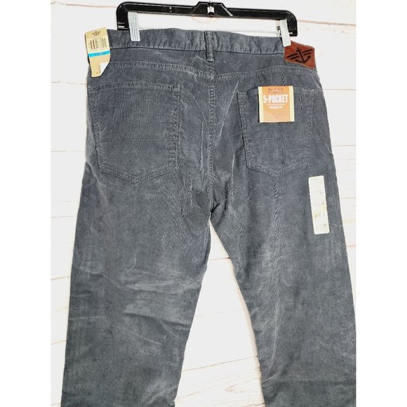 Dockers Durable Construction 5 Pocket Straight Fit 36x27.5” Gray Corduroy Pants - Picture 4 of 16